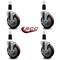 Service Caster 5'' Maroon Poly Swivel 1-1/2'' Expanding Stem Caster Set with Brake, 4PK SCC-EX20S514-PPUB-MRN-TLB-112-4 - alternate 3